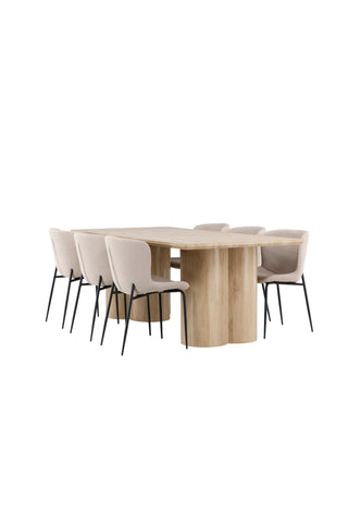Venture Home Olivia matbord med Modesto matstol