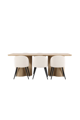 Venture Home Olivia matbord med sammetsmatsalsstol
