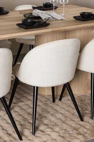 Venture Home Olivia matbord med sammetsmatsalsstol