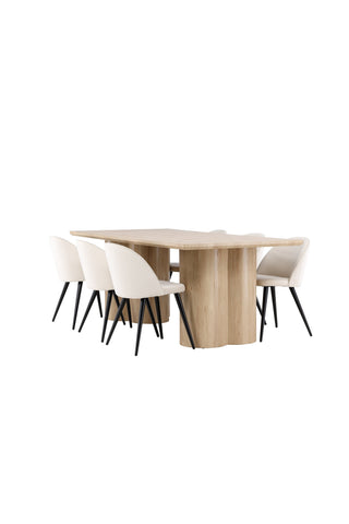 Venture Home Olivia matbord med sammetsmatsalsstol