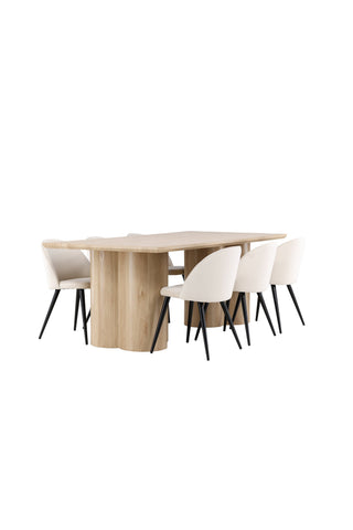 Venture Home Olivia matbord med sammetsmatsalsstol