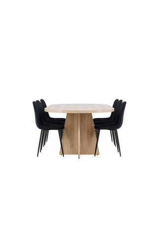 Venture Home Bootcut matbord med Polar matstol