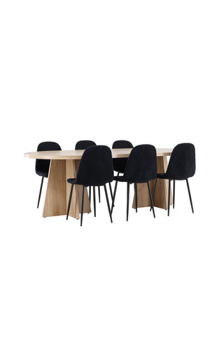 Venture Home Bootcut matbord med Polar matstol