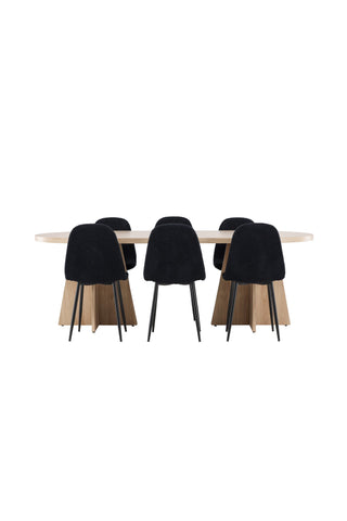 Venture Home Bootcut matbord med Polar matstol