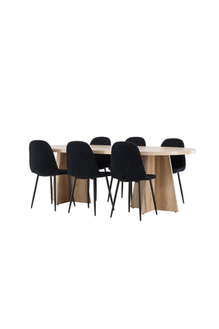Venture Home Bootcut matbord med Polar matstol