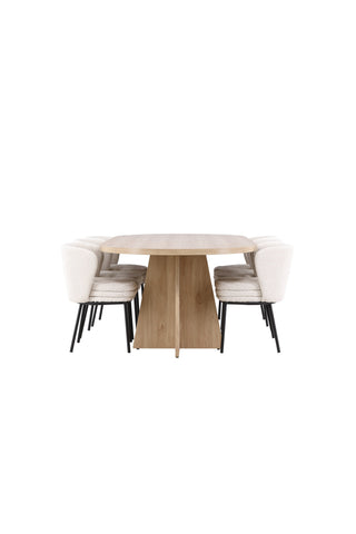 Venture Home Bootcut matbord med Agnes matstol