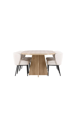 Venture Home Bootcut matbord med Agnes matstol