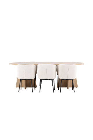 Venture Home Bootcut matbord med Agnes matstol