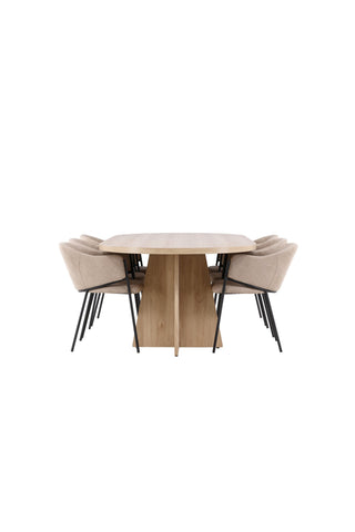 Venture Home Bootcut matbord med Evelina matstol