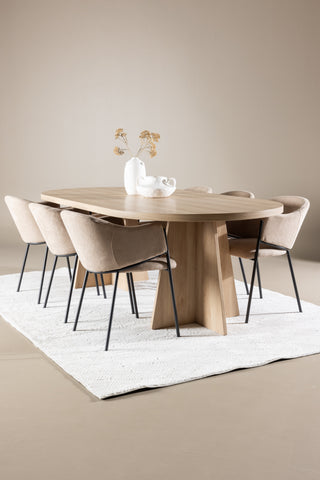 Venture Home Bootcut matbord med Evelina matstol