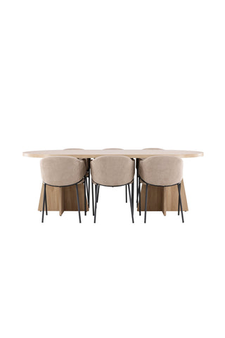 Venture Home Bootcut matbord med Evelina matstol