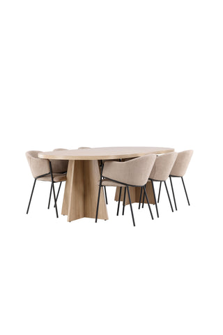 Venture Home Bootcut matbord med Evelina matstol