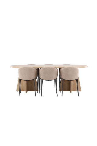 Venture Home Bootcut matbord med Evelina matstol