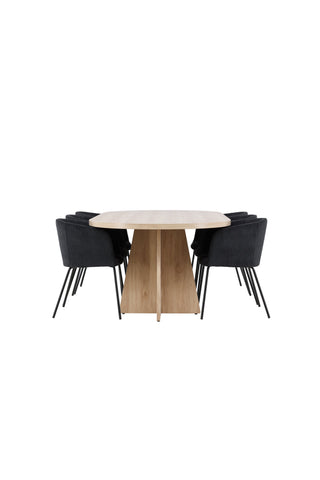 Venture Home Bootcut matbord med Berit matstol