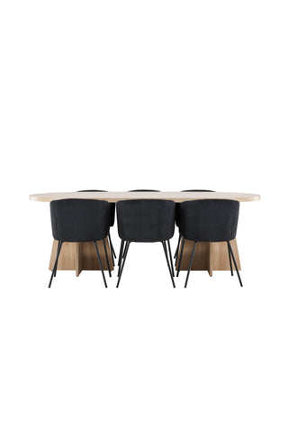 Venture Home Bootcut matbord med Berit matstol