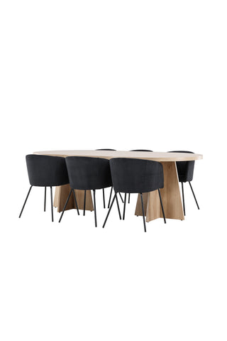 Venture Home Bootcut matbord med Berit matstol
