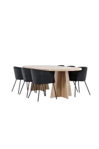 Venture Home Bootcut matbord med Berit matstol