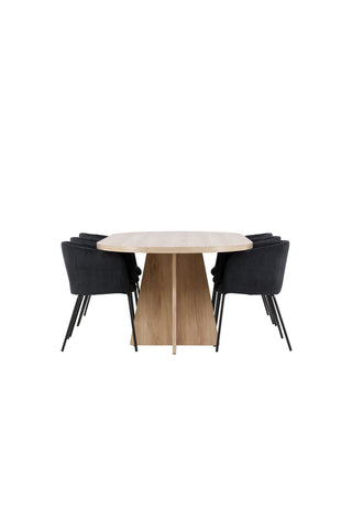 Venture Home Bootcut matbord med Berit matstol