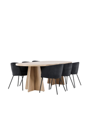 Venture Home Bootcut matbord med Berit matstol