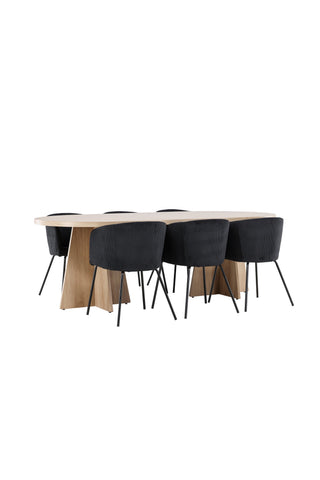 Venture Home Bootcut matbord med Berit matstol