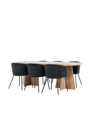 Venture Home Bootcut matbord med Berit matstol