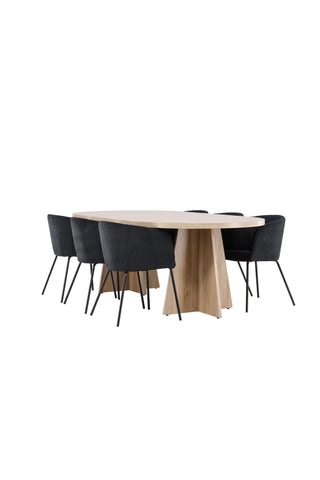 Venture Home Bootcut matbord med Berit matstol