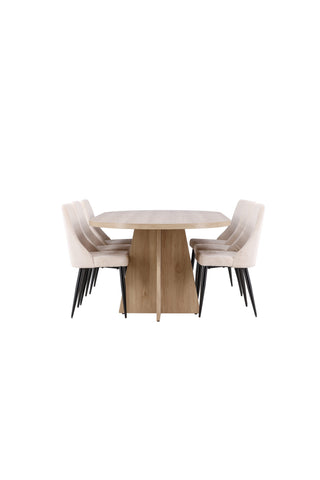Venture Home Bootcut matbord med Leone matstol