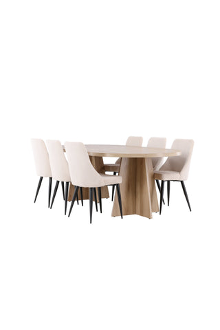 Venture Home Bootcut matbord med Leone matstol