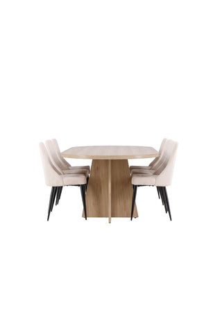 Venture Home Bootcut matbord med Leone matstol