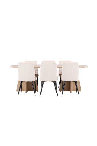 Venture Home Bootcut matbord med Leone matstol