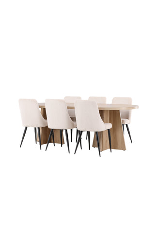 Venture Home Bootcut matbord med Leone matstol