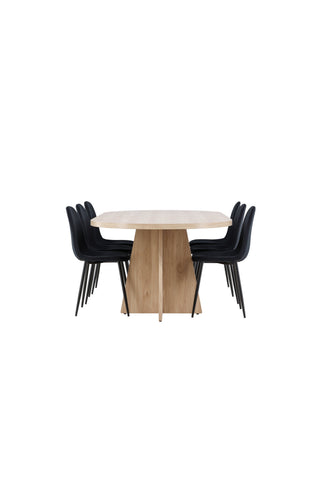 Venture Home Bootcut matbord med Polar matstol