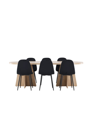 Venture Home Bootcut matbord med Polar matstol