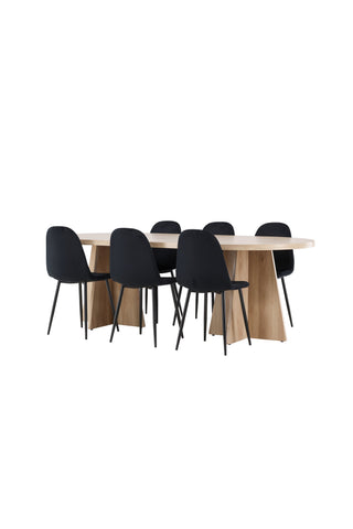Venture Home Bootcut matbord med Polar matstol