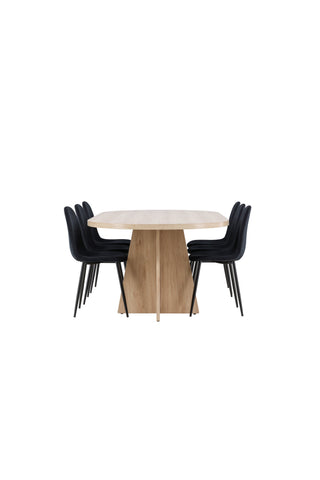 Venture Home Bootcut matbord med Polar matstol