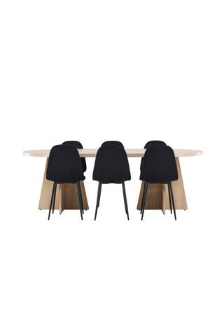 Venture Home Bootcut matbord med Polar matstol