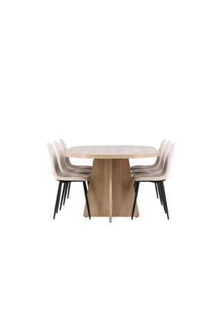 Venture Home Bootcut matbord med Polar matstol