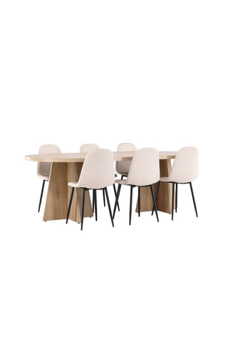 Venture Home Bootcut matbord med Polar matstol