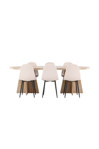 Venture Home Bootcut matbord med Polar matstol