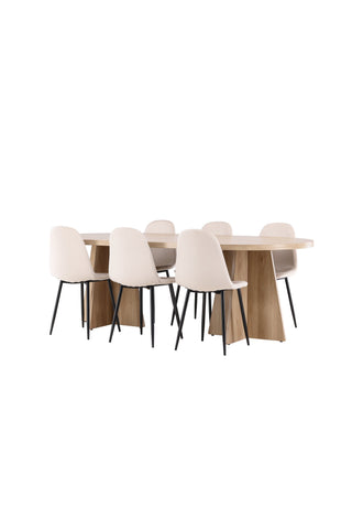 Venture Home Bootcut matbord med Polar matstol