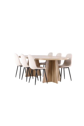 Venture Home Bootcut matbord med Polar matstol