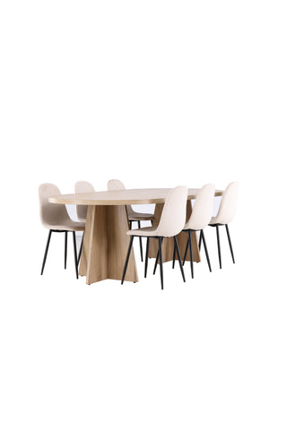 Venture Home Bootcut matbord med Polar matstol