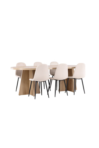 Venture Home Bootcut matbord med Polar matstol