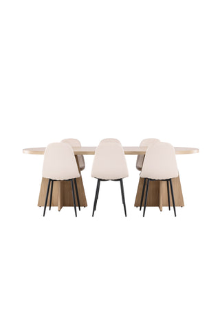 Venture Home Bootcut matbord med Polar matstol