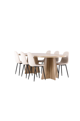 Venture Home Bootcut matbord med Polar matstol