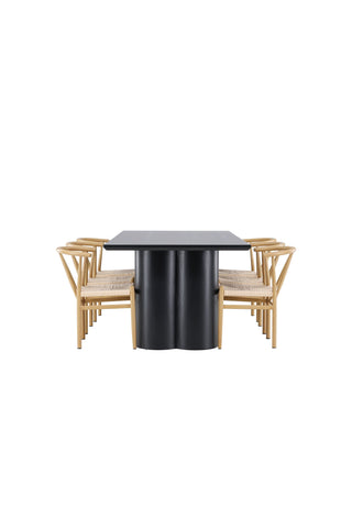 Venture Home Olivia matbord med Alfons matstol