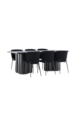 Venture Home Olivia matbord med Modesto matstol