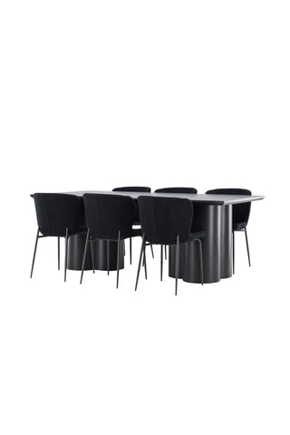 Venture Home Olivia matbord med Modesto matstol