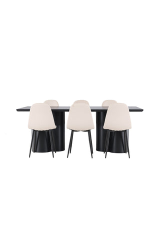Venture Home Olivia matbord med Polar matstol