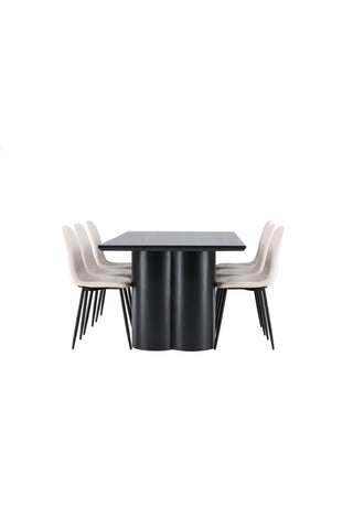 Venture Home Olivia matbord med Polar matstol